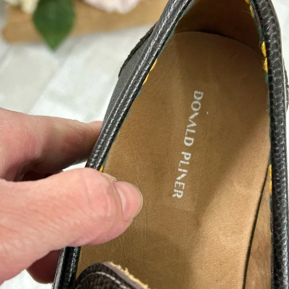 Donald J. Pliner Dark Brown Men's Slip-On Loafers